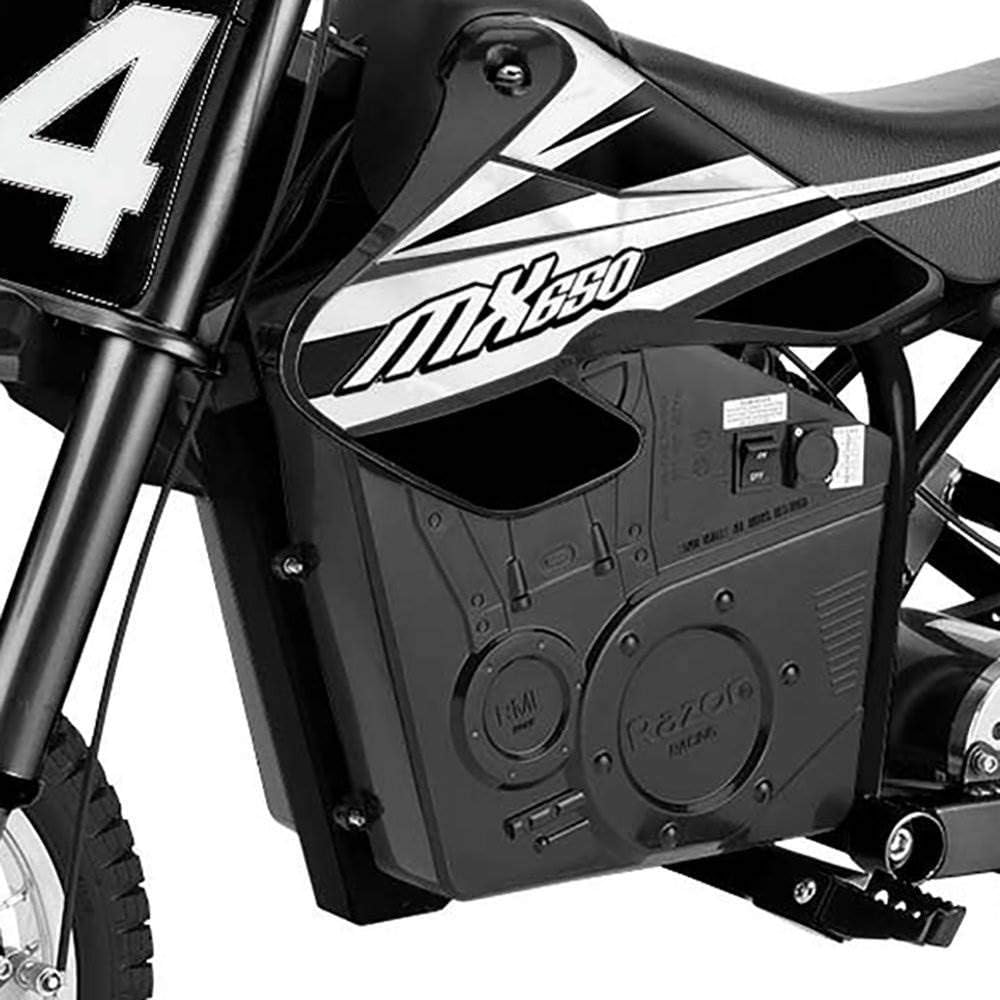 Razor MX650 Dirt Rocket Ride On High-Torque Electric Motocross Motorcycle Dirt Bike, Speeds up to 17 MPH, 1 Orange & 1 Black