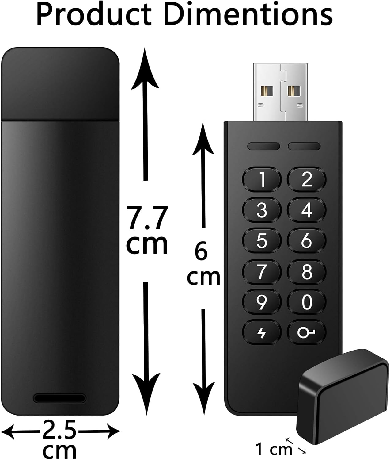 Encrypted USB Flash Drive (32G) Pack of 2