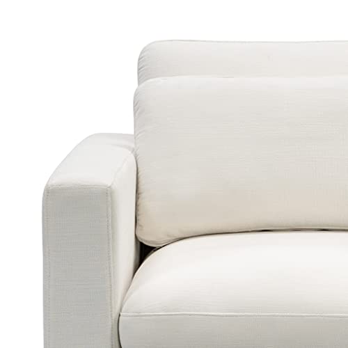 Abbyson Living Violetta Fabric Sofa - Mid-Century Modern, Upholstered, White