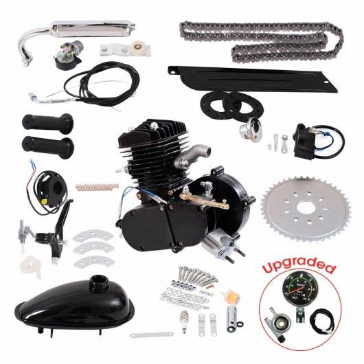 2-Stroke Upgraded 80 CC Bicycle Gasoline Engine Motor Kit-Black