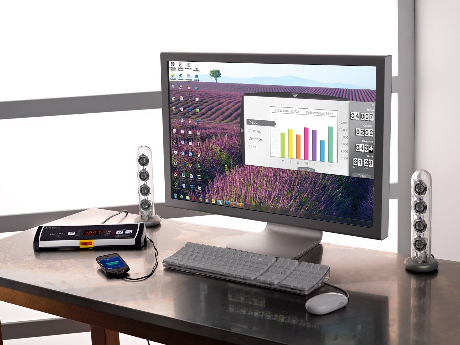 LifeSpan Fitness Under Desk Walking Treadmills, for Home or The Office, Speeds 0.4 to 4.0 MPH