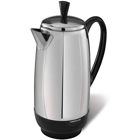 Farberware FCP412 1000 Watt 12-Cup Percolator, Stainless Steel, 12-Cup Capacity by Visit The Farberware Store