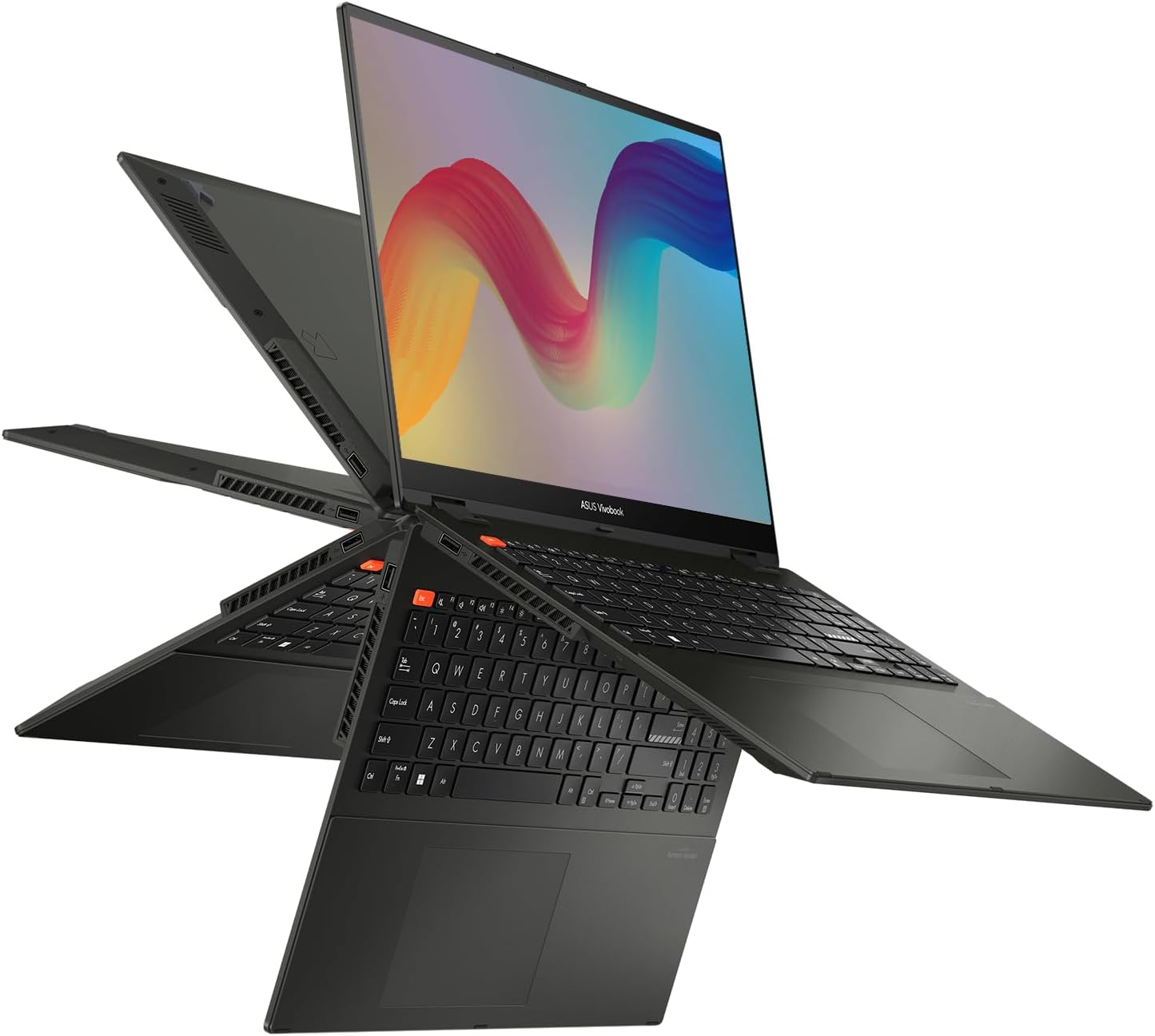 ASUS Vivobook S 16 Flip 2-in-1 Laptop, 16" WUXGA Touchscreen, Intel Core i9-13900H, 32GB SSD, 2TB SSD, IR Camera, HDMI, Wi-Fi 6, Windows 11 Home, Midnight Black