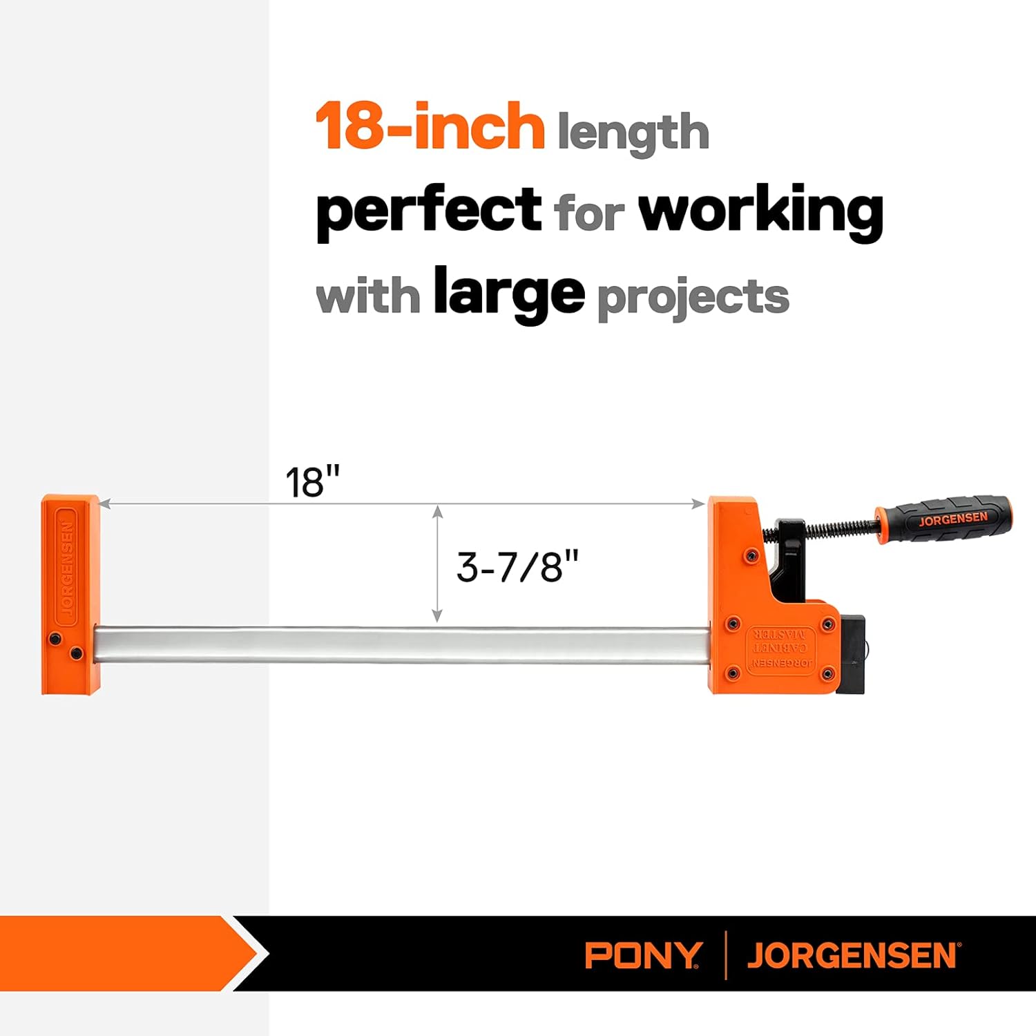 Jorgensen Cabinet Master 24-inch 90° Parallel Jaw Bar Clamp, 2-pack…