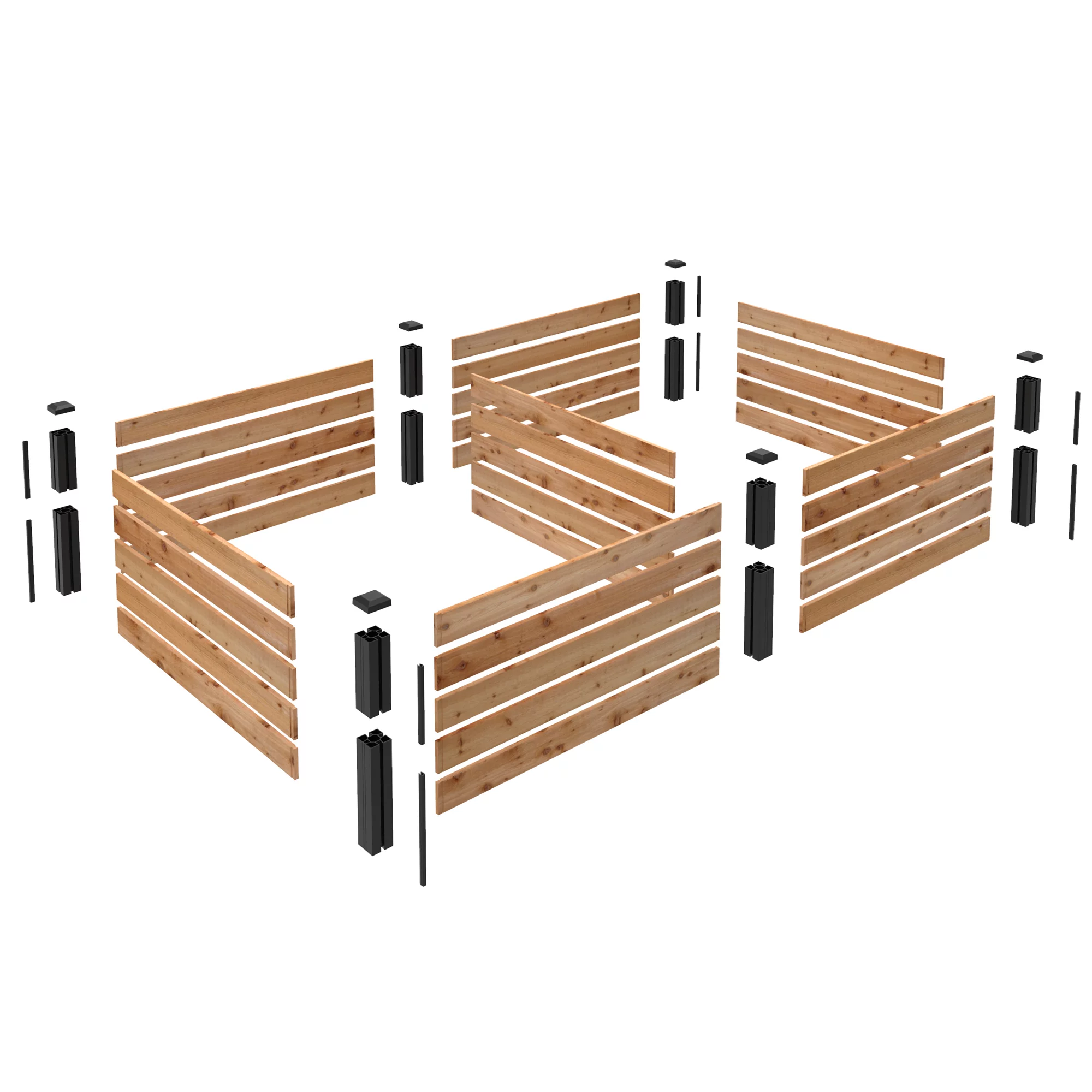 Outdoor Essentials Haven 4 ft. x 8 ft. Natural Cedar Raised Garden Bed