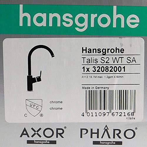 Hansgrohe 32082001 Chrome Talis S Single-Hole Faucet