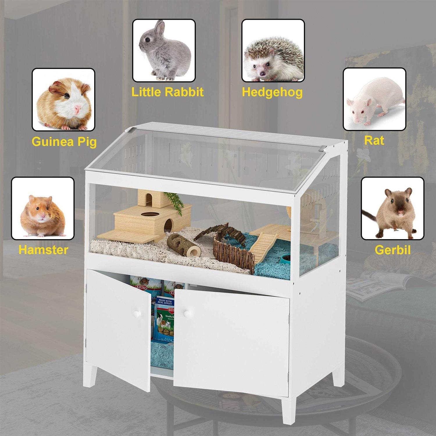 Gdlf Hamster Cage with Storage Cabinet Small Animal - Pet Supplies online store