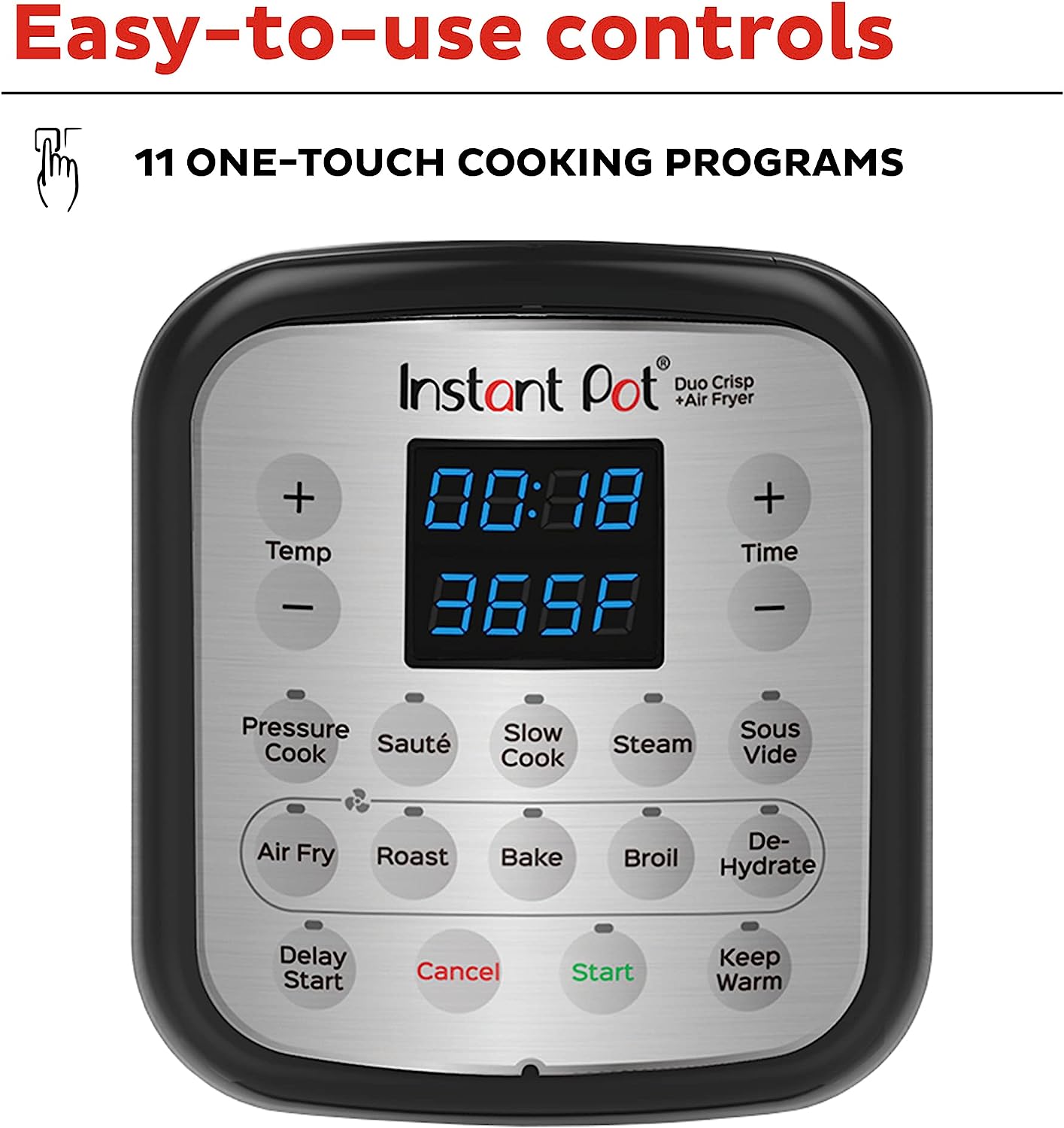 Pot Duo Crisp 11-in-1 Air Fryer and  Pressure Cooker Combo with Multicooker Lids that Air Fries  Steams  Slow Cooks  Sautés  Dehydrates and More  Free App With 1900 Recipes  8 Quart