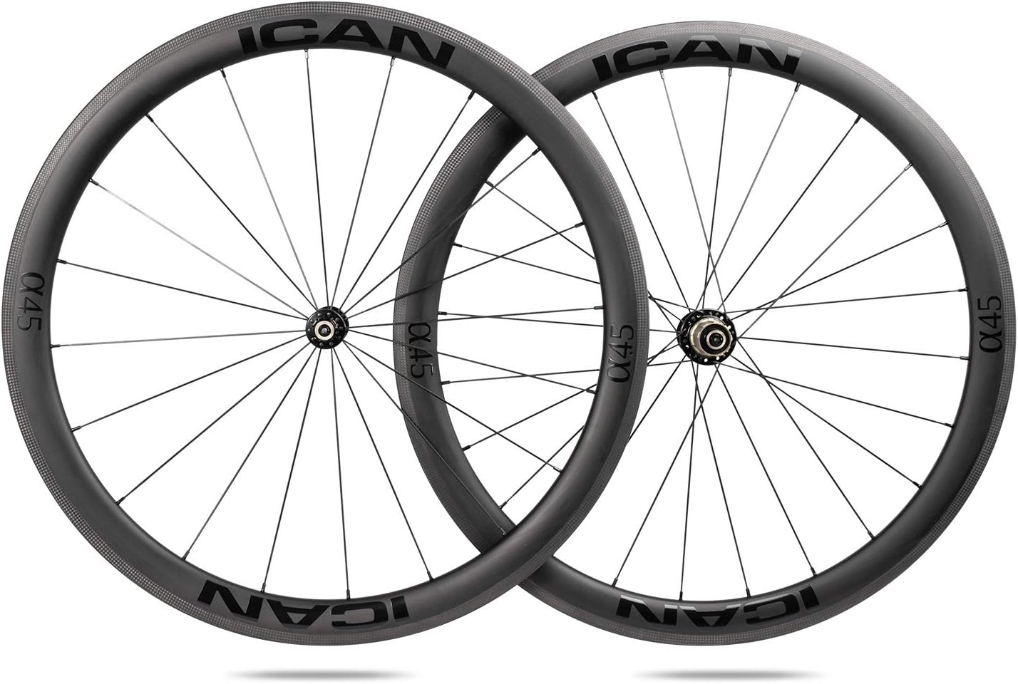 ICAN Alpha 40/45/50/55 Carbon Road Bike Wheelset Clincher Tubeless Ready Rim Brake 700C 20/24 Holes