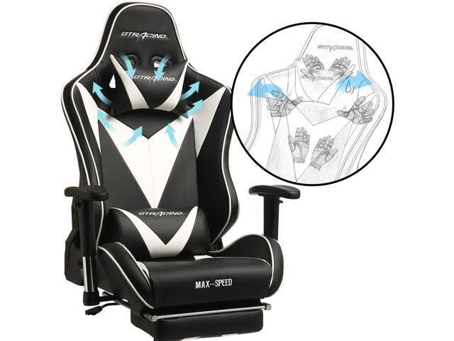 GTRACING Gaming Chair with Footrest High Back Swivel Computer Office