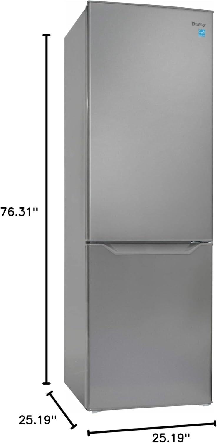 Danby 10-cu. ft. Bottom Mount Refrigerator, Stainless Steel (DBMF100B1SLDB)