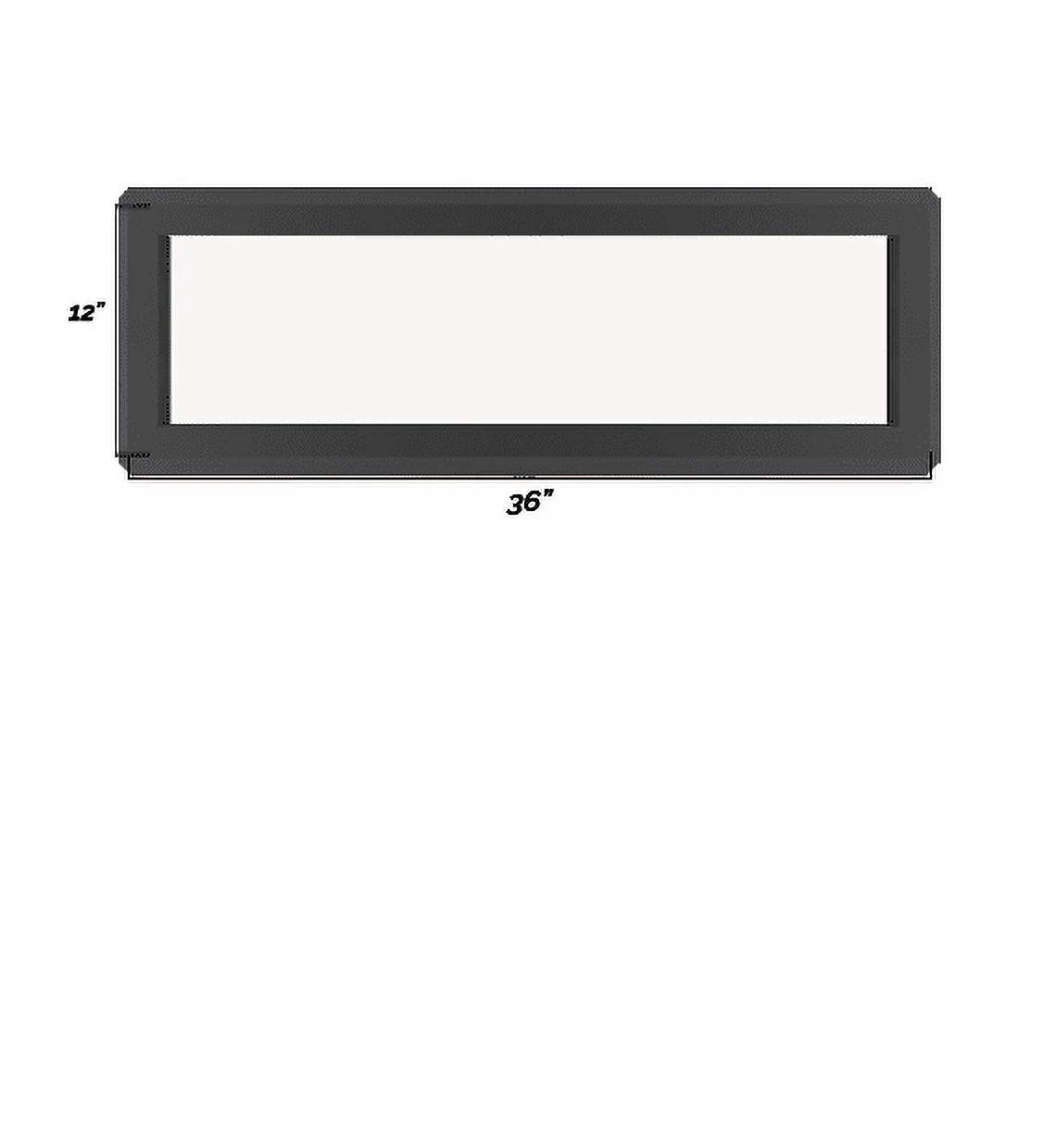 Double Pane Black Vinyl Transom Window 36" x 12" Low-E Tempered Glass Window Argon Gas Window