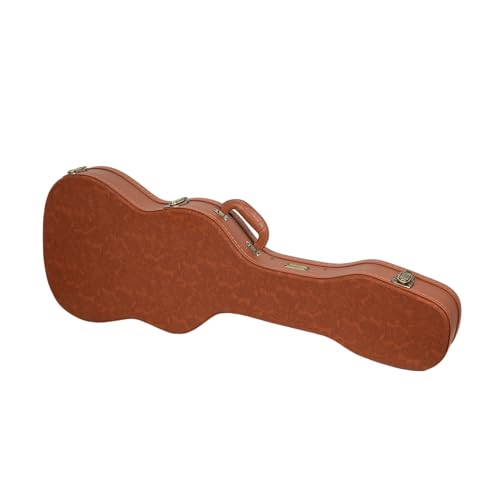 Crossrock Relief Series 335 Guitar Case for ES-335 & Semi-Hollow Electric Guitars | Carved Smoke Blue Finish, Monochrome Blue Velvet Interior, Lock – Premium Wooden Hardshell