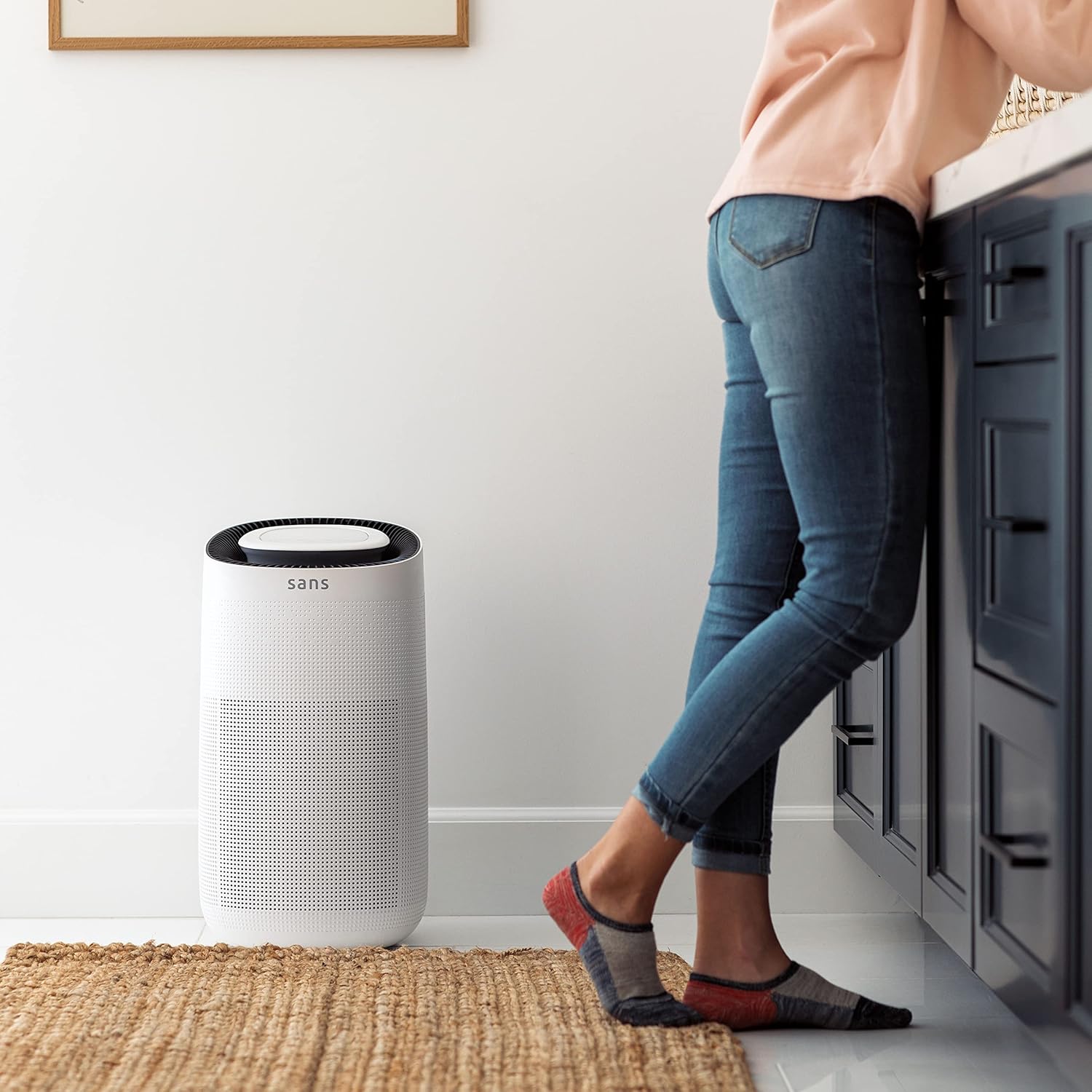 Sans HEPA 13 Air Purifier - 1560ft² ultra-quiet home air purifier with pre-filter, activated carbon, and UV-C light