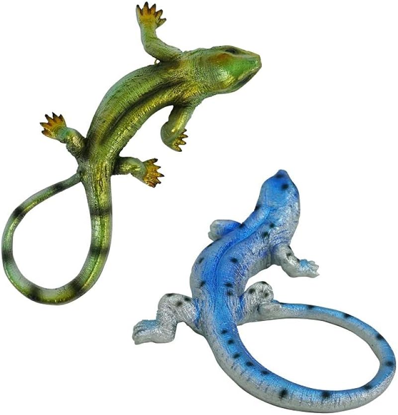 Decorative Collectibles Sculptures for Home 2Pcs Resin Gecko Wall for Home and Garden Decoration Outdoor Statues Accessories Sculptures and Animales Jardin