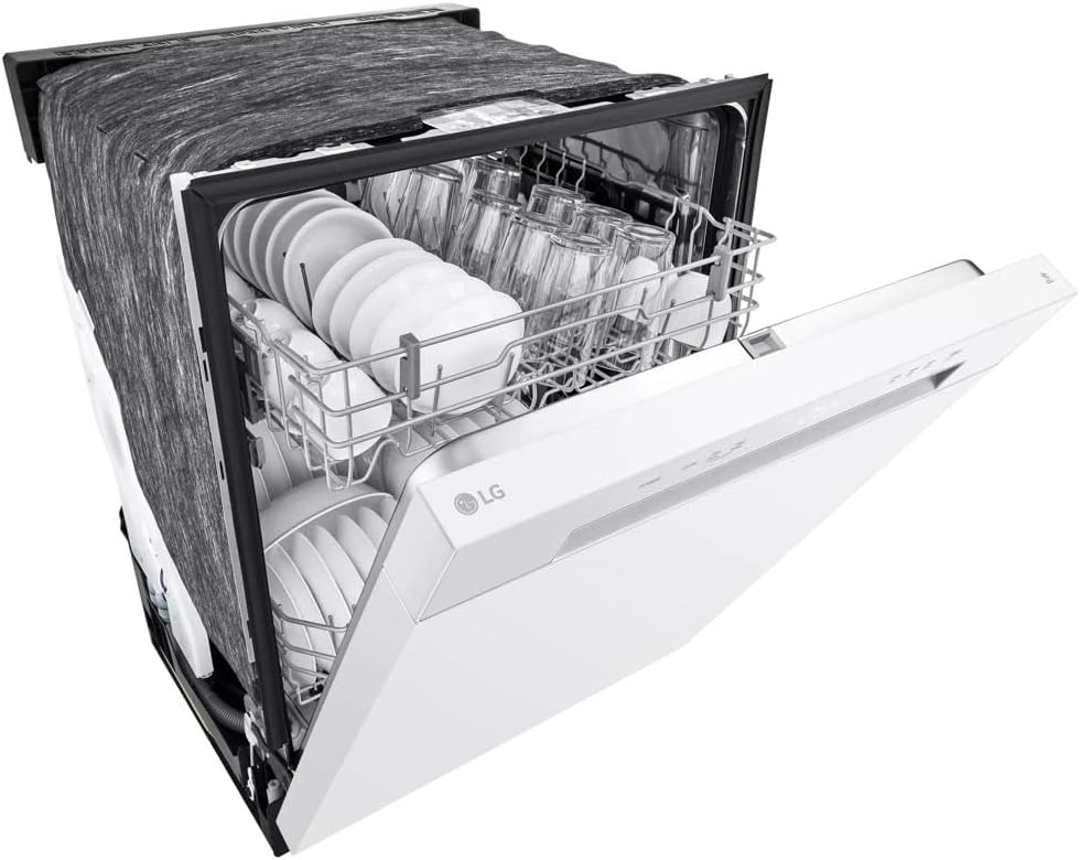 LG 24-Inch Front Control Dishwasher with SenseClean in White - LDFC2423W