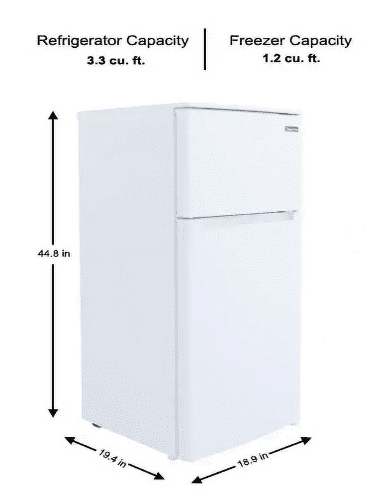 Magic Chef 4.5 cu. ft. 2 Door Mini Fridge in White with Freezer