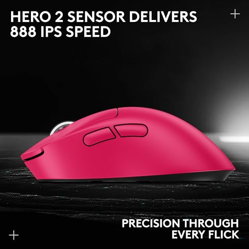 Logitech G PRO X Superlight 2 DEX Wireless Gaming Mouse, 60g pro-Grade Right-Handed Mouse with 5 programmable Buttons, USB-C Charging, 44k DPI Sensor, up to 8 kHz Polling for PC/Mac - White