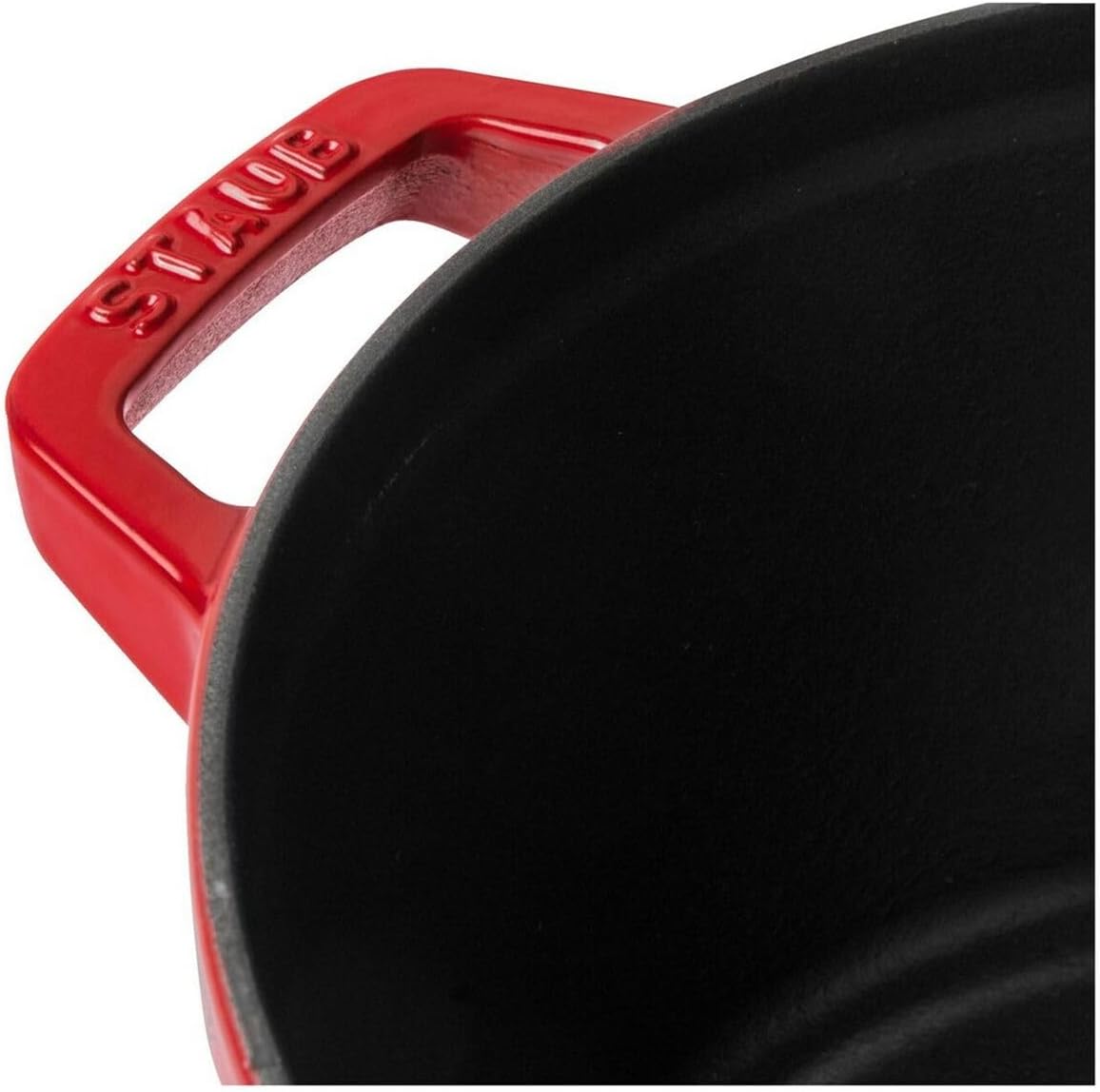 STAUB La Cocotte Cooking Pot Set 2 Pieces Round Cast Iron Cherry Red