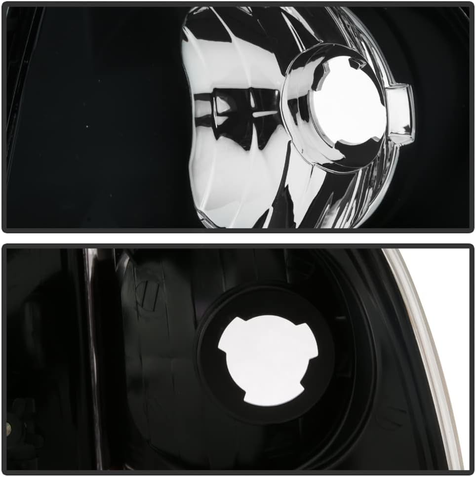 ACANII - For 1997-2003 Ford F150 Black Housing [Harley Davidson Style] Headlights w/Corner Lights Assembly Left+Right