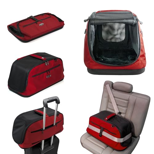 Sleepypod Air - American Red Cross Edition Airline Approved Pet Carrier and Crash-Tested Car Seat for Cats and Dogs up to 18 lbs (Strawberry Red)