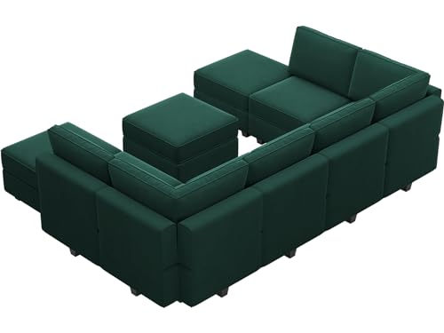 Belffin Oversized Modular Sectional Sofa L Shaped Couch Set with Reversible Chaise Convertible L Shape Sectional Sofa Black