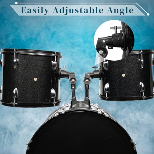 Ktaxon 22 Inch Adult Drum Set, 5-Piece Full-Size Drums Kit with Cymbal Stands, Hi-hat Stand, Sticks, Drum Pedal, Stool & Floor Tom for Beginner Teens Student (Blue)