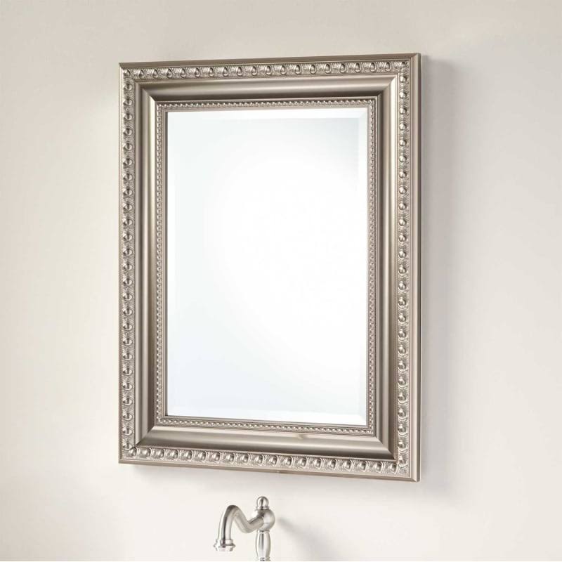 Signature Hardware 929394 Bernstein 20x22 x 26-1/8x22 Framed Single Door Medicine Cabinet Brushed Nickel Bathroom Storage Medici