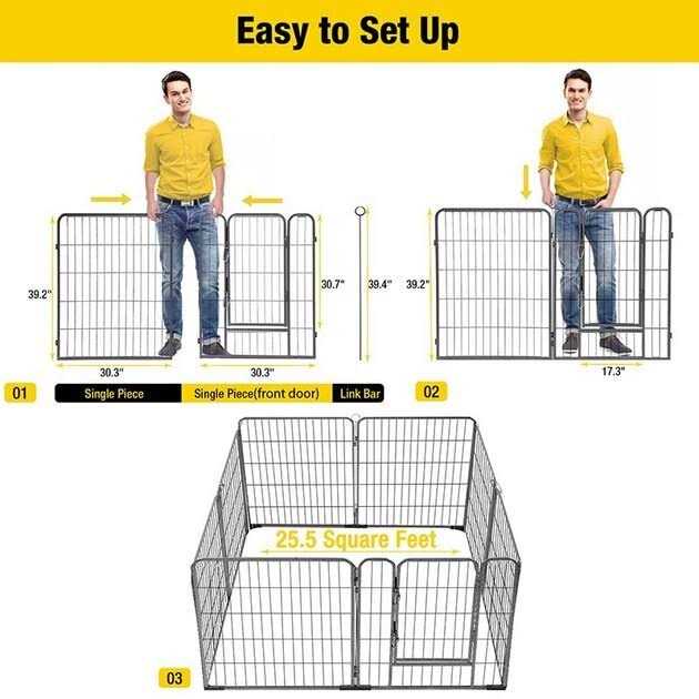 Aivituvin Exercise Outdoor &amp; Indoor Portable Dog Playpen AIR - Pet Supplies online store