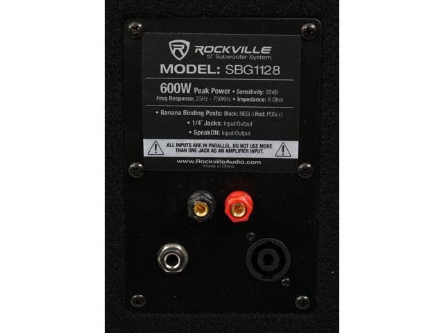 (2) New Rockville SBG1128 12x22 1200 Watt Passive Pro DJ Subwoofers Subs