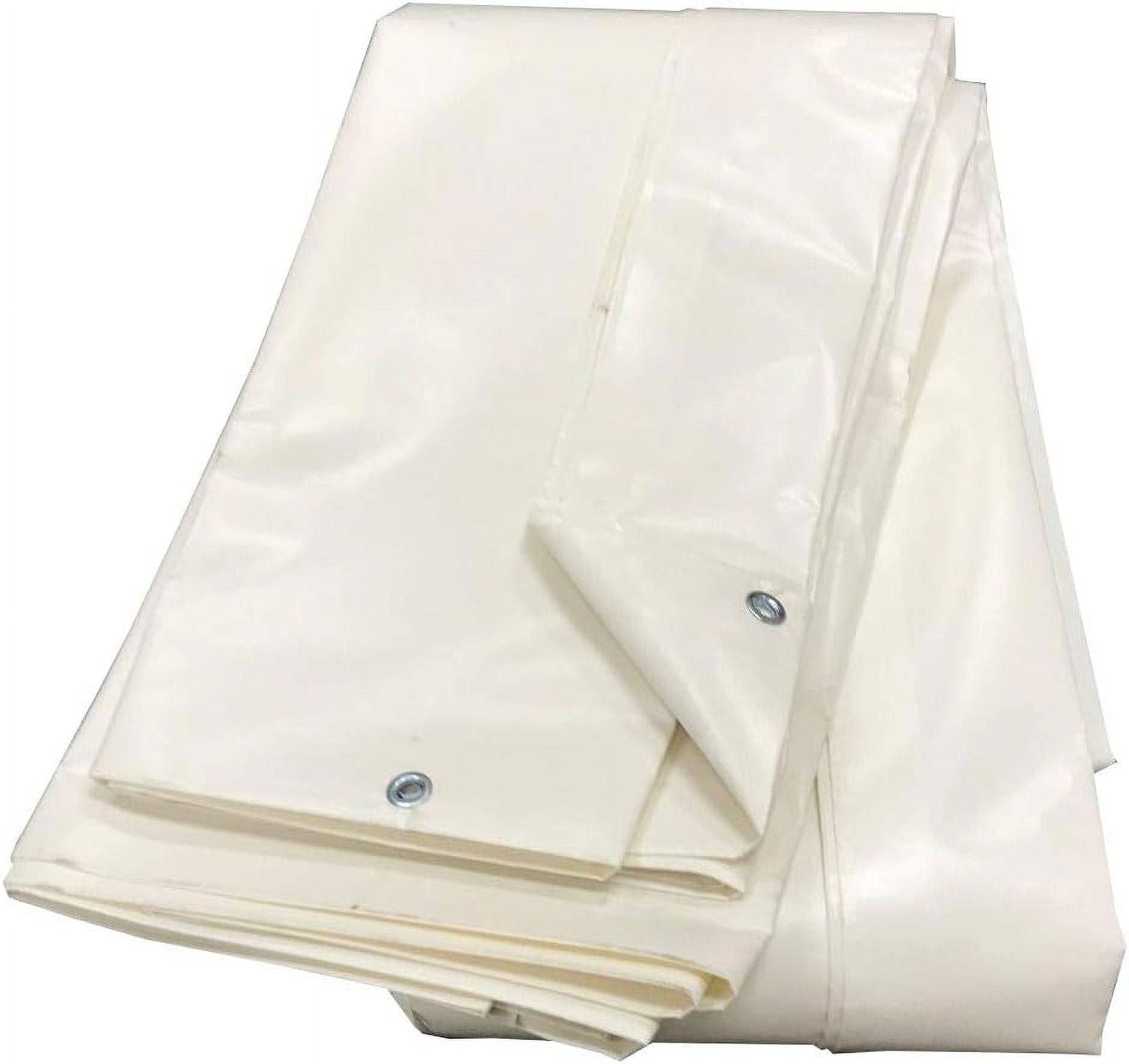 Heavy Duty Tarp, 100% Waterproof 12Mil Thick PVC Vinyl Tent Tarp For Camping, Multi-Purpose Thick ive Cover, Weather Proof, Heavy Duty, UV Resistant, 20 Feet X 30 Feet, White