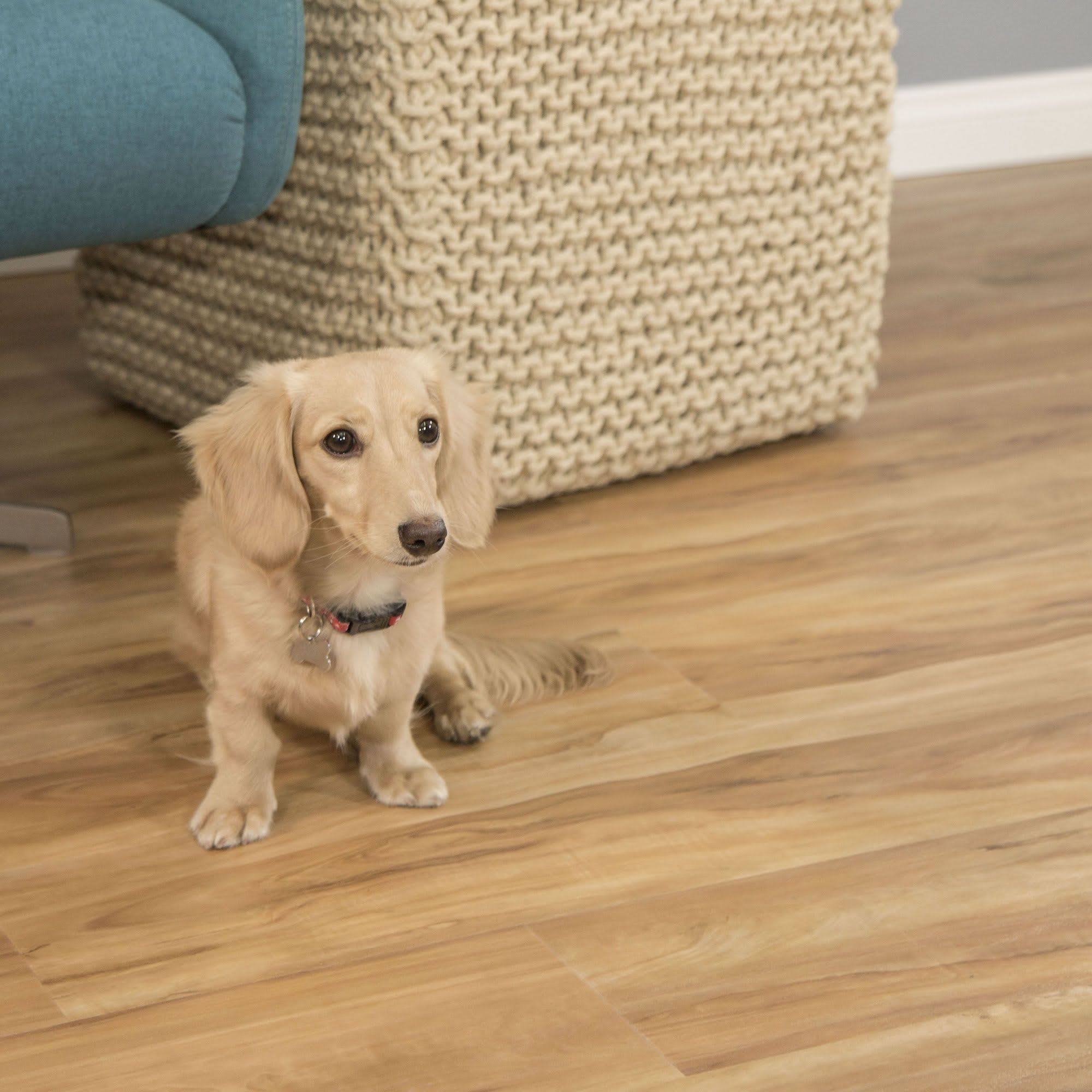 Cali Vinyl Blonde Ale Pro Wide and Click Vinyl Plank Flooring, 23.77sq.ft./box, 10 Planks, 48x22 x 7-1/8x22 x 7/32