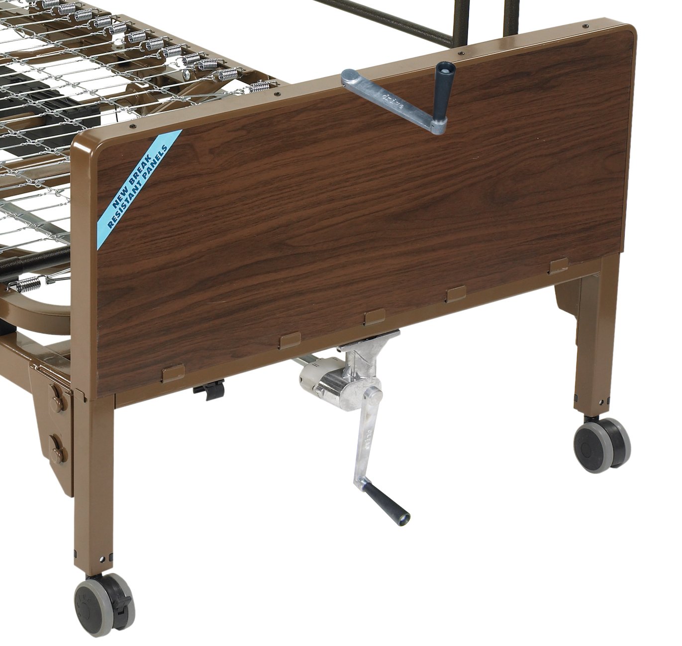 Drive Delta Ultra Light Semi Electric Hospital Bed with Half Rails & Free Navy Blue Medical Utility Bag!