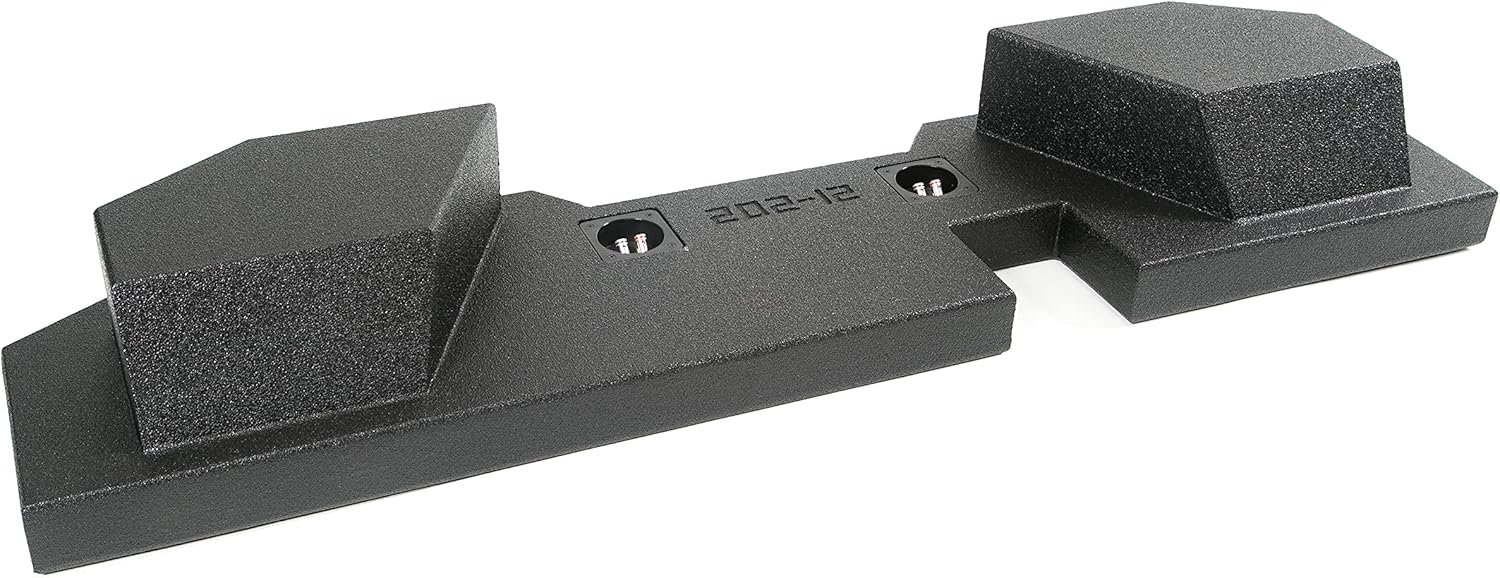 Bbox Single 12 Inch Subwoofer Sealed Enclosure - Fits 2002 - 2018 Dodge Ram Quad Cab - Carpeted Car Subwoofer Boxes & Enclosures - Subwoofer Box Improves Audio Quality, Sound and Bass - Charcoal