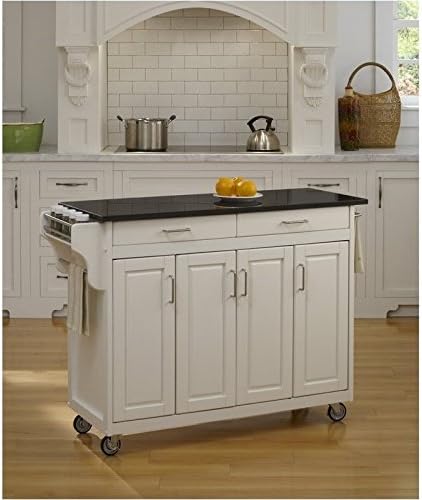 Hawthorne Collections 49 Stainless Top Kitchen Cart in White