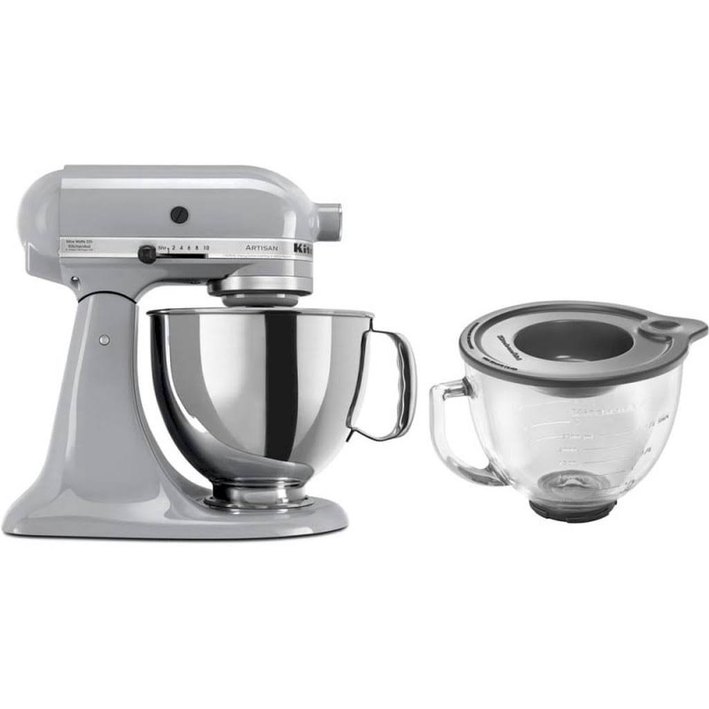 KitchenAid Artisan Series 5 Qt. Stand Mixer with Glass Bowl - Metallic Chrome