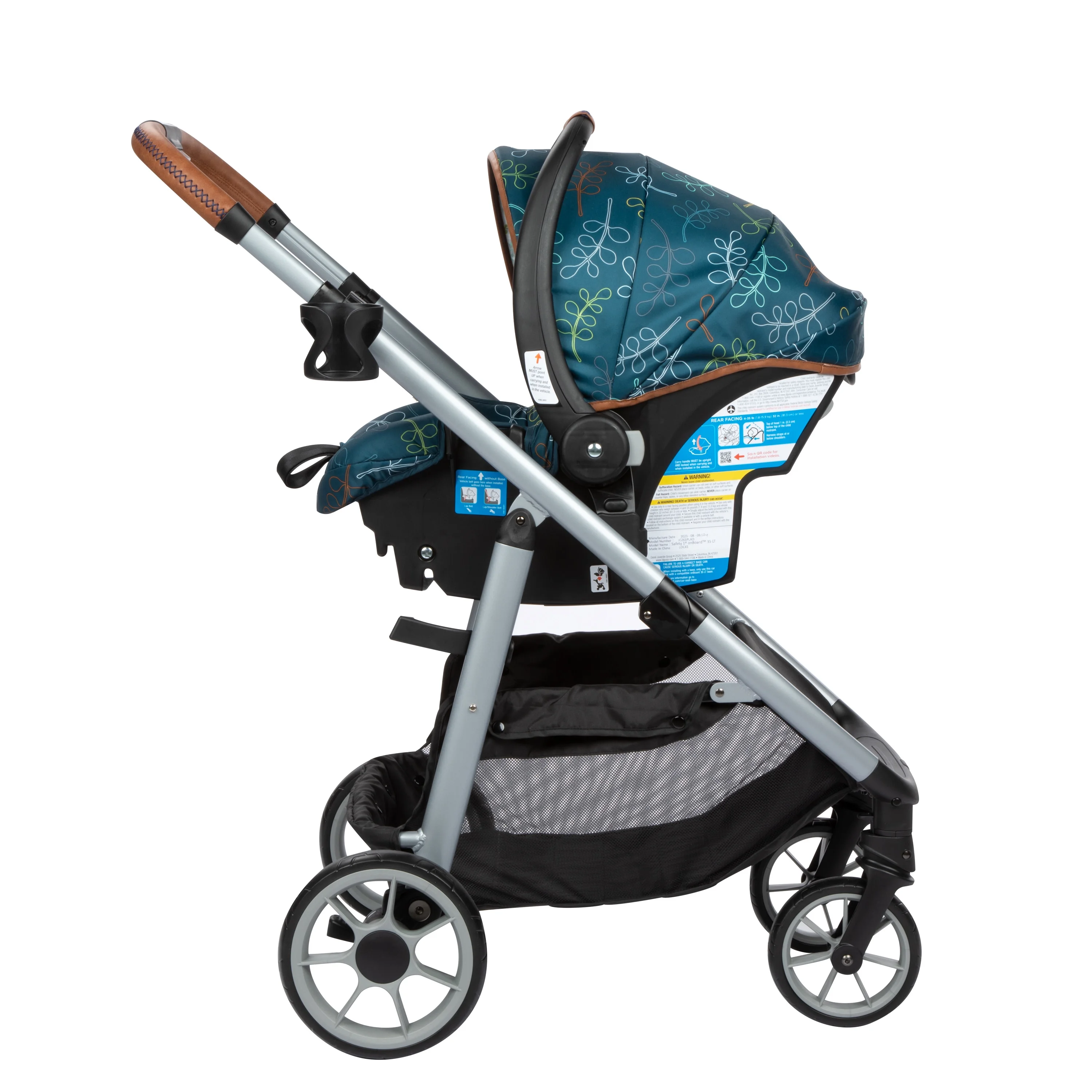 Monbebe Lynx 6 in 1 Modular Travel System Stroller and Infant Car Seat, Leaf