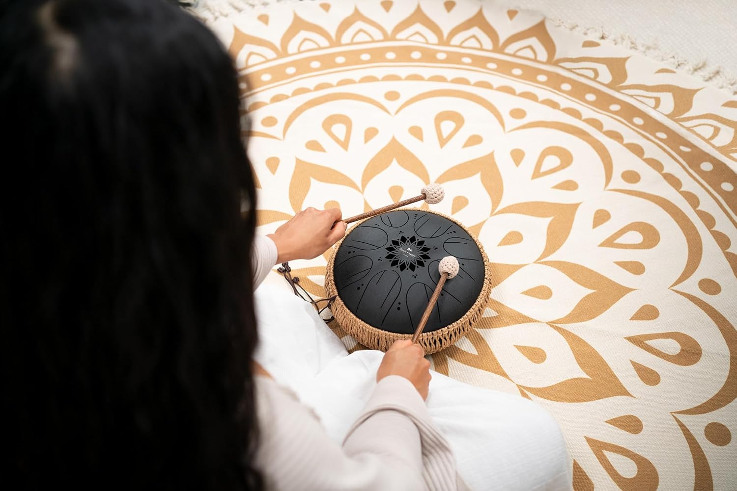 Meinl Sonic Energy Octave Steel Tongue Drum 8 Notes 10" with Mallets, Bag — Sound Healing Instrument for Musical Education, Meditation, ASMR, Yoga