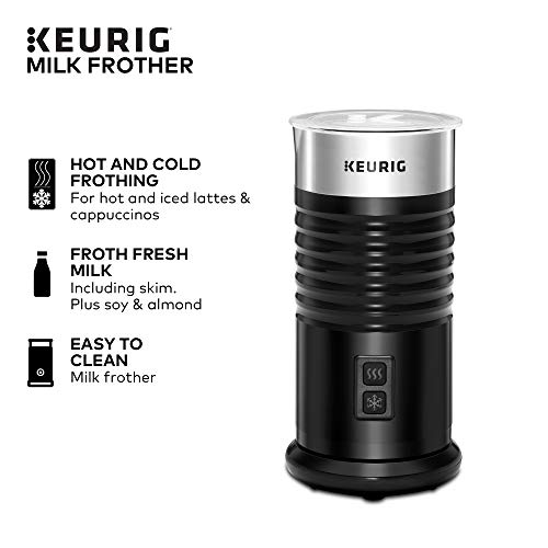 Keurig K-Supreme Gray Single Serve Coffee Maker Milk Frother for Hot and Cold Milk Foam
