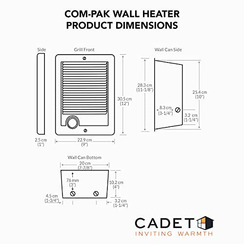 Cadet Com-Pak Electric Wall Heater Complete Unit