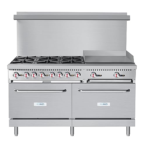 KoolMore 60 in. 6 Burner Commercial Range with 24 in. Griddle