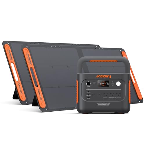 Jackery Explorer 1000 v2 Portable Power Station,1070Wh LiFePO4 Battery,1500W AC/100W USB-C Output, 1 Hr Fast Charge, Solar Generator for Camping,Emergency, RV, Off-Grid Living(Solar Panel Optional)