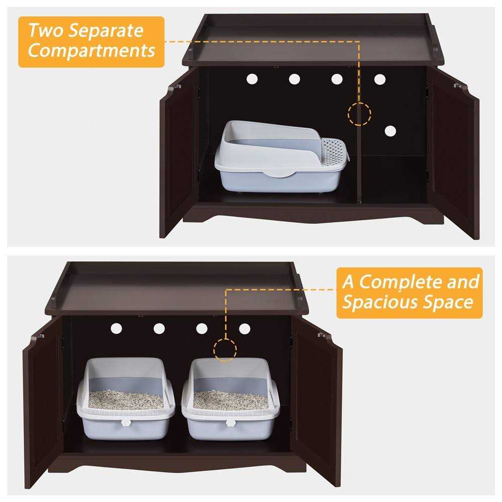 Yaheetech Cat Litter Box Enclosure Wooden Storage Side Table - Pet Supplies online store