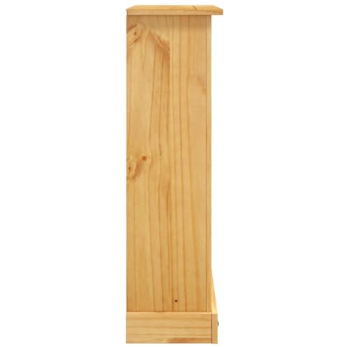 Narrow Bookshelf Book Shelf Dresser Shelves for Bedroom - 5-Tier Bookcase Mexican Pine Corona Range 31.9"x15.7"x66.9" for Study Living Room Bathroom Office