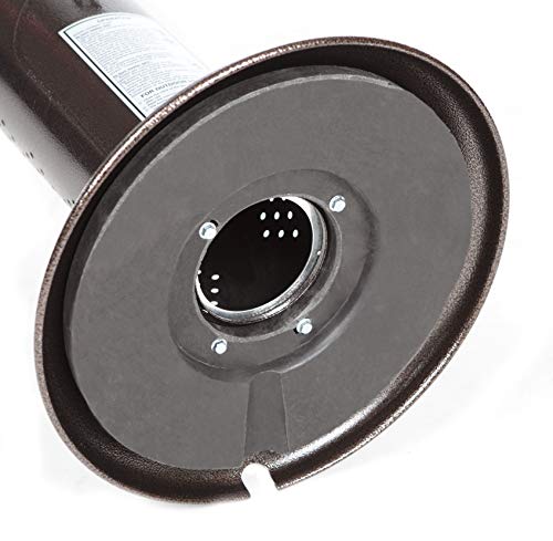 Fire Sense 60262 Portable Patio Heater Outdoor Tabletop Lightweight Propane 10,000 BTU Auto-Shutoff Valve CSA Approved - Stainless Steel