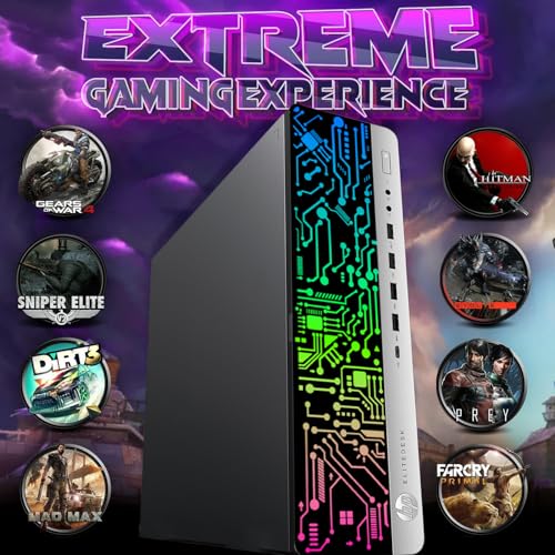 HP G3 Gaming Desktop PC, Intel Core i7 6th Gen, AMD RX 550 Graphics, 32GB RAM, 1TB SSD, MTG New 24 Inch Dual Monitor, RGB Keyboard Mouse, Speaker, Webcam, Win 10 Pro (Renewed)