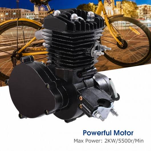 2-Stroke Upgraded 80 CC Bicycle Gasoline Engine Motor Kit-Black