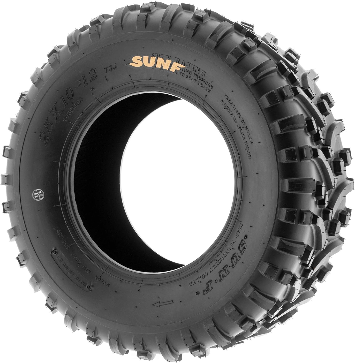 SunF 22x11-8 ATV UTV Tire 22x11x8 Knobby Tubeless PR A032 - PAIR of 2
