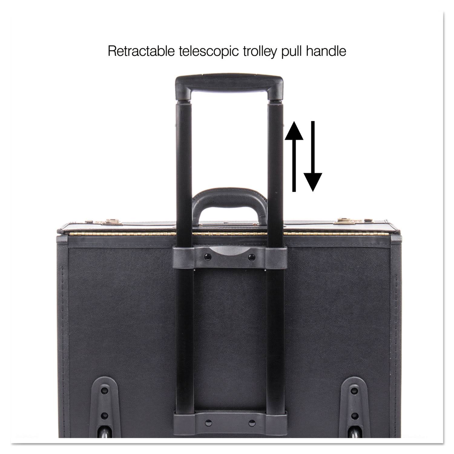 Stebco Tufide Rolling Catalog Case, 22 1/4 x 9 x 13 1/2, Black