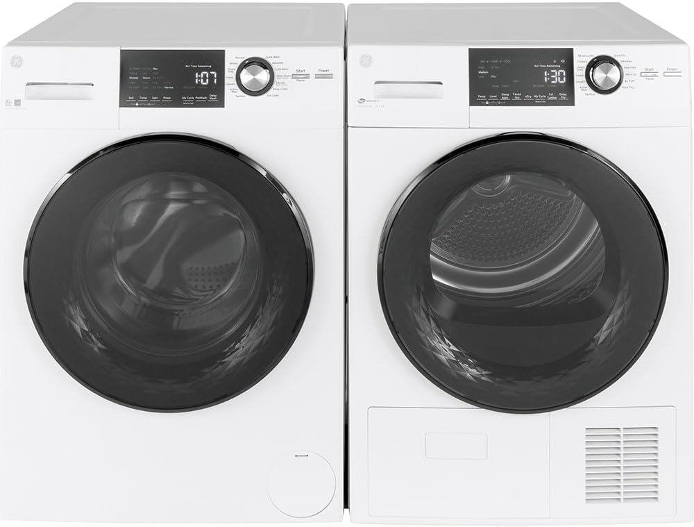 GE GFW148SSMWW Frontload Washer with Steam, 2.4 Cu. Ft. Capacity, White